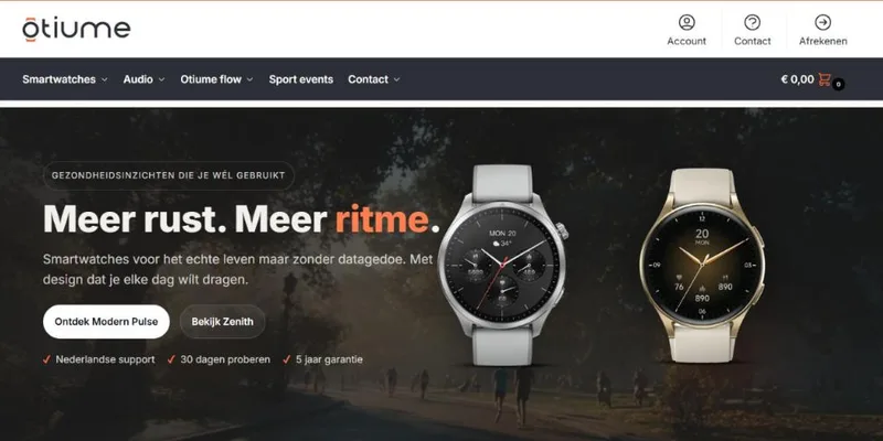 Homepage van Otiume